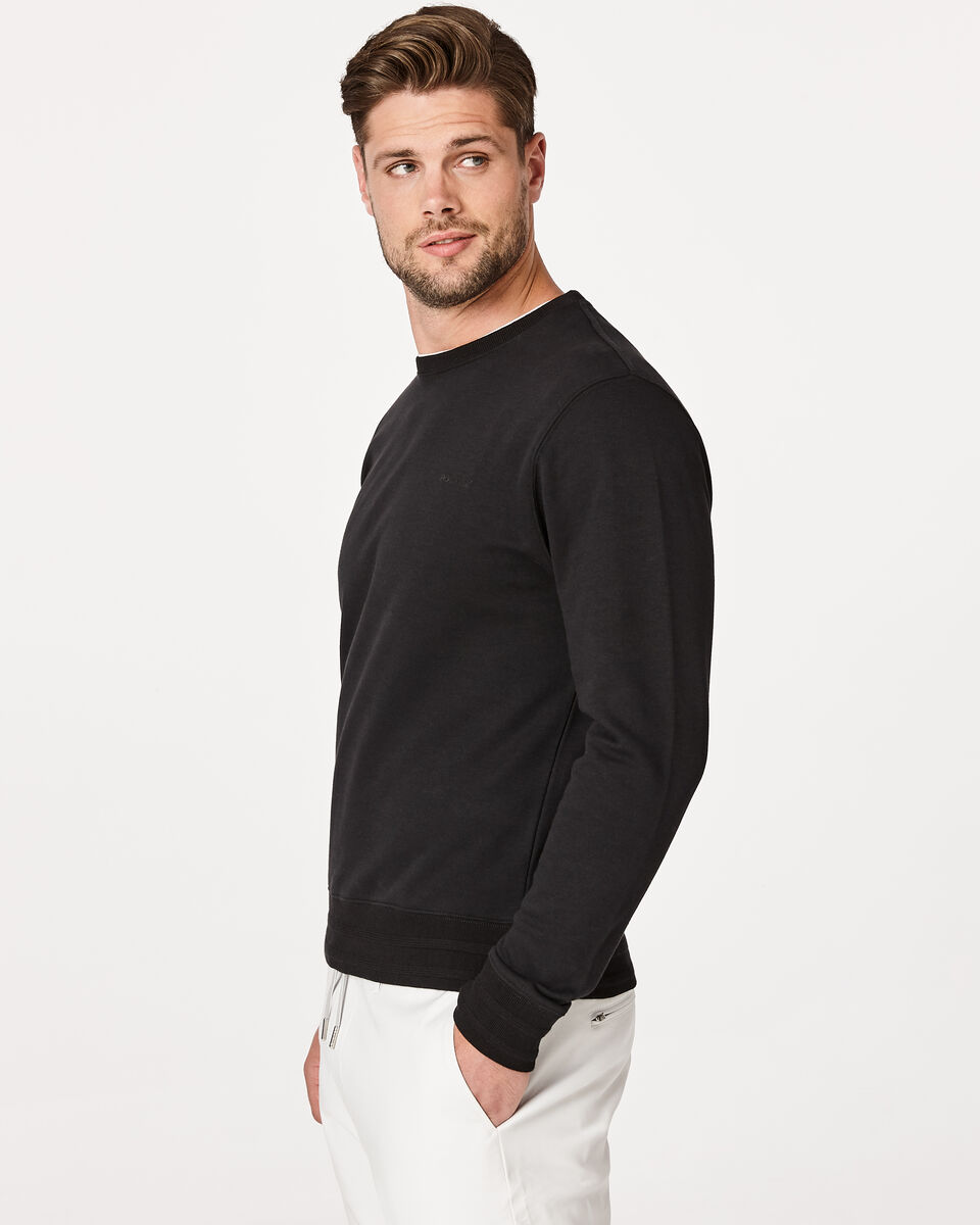 Logo Crew Neck Jumper, Black, hi-res
